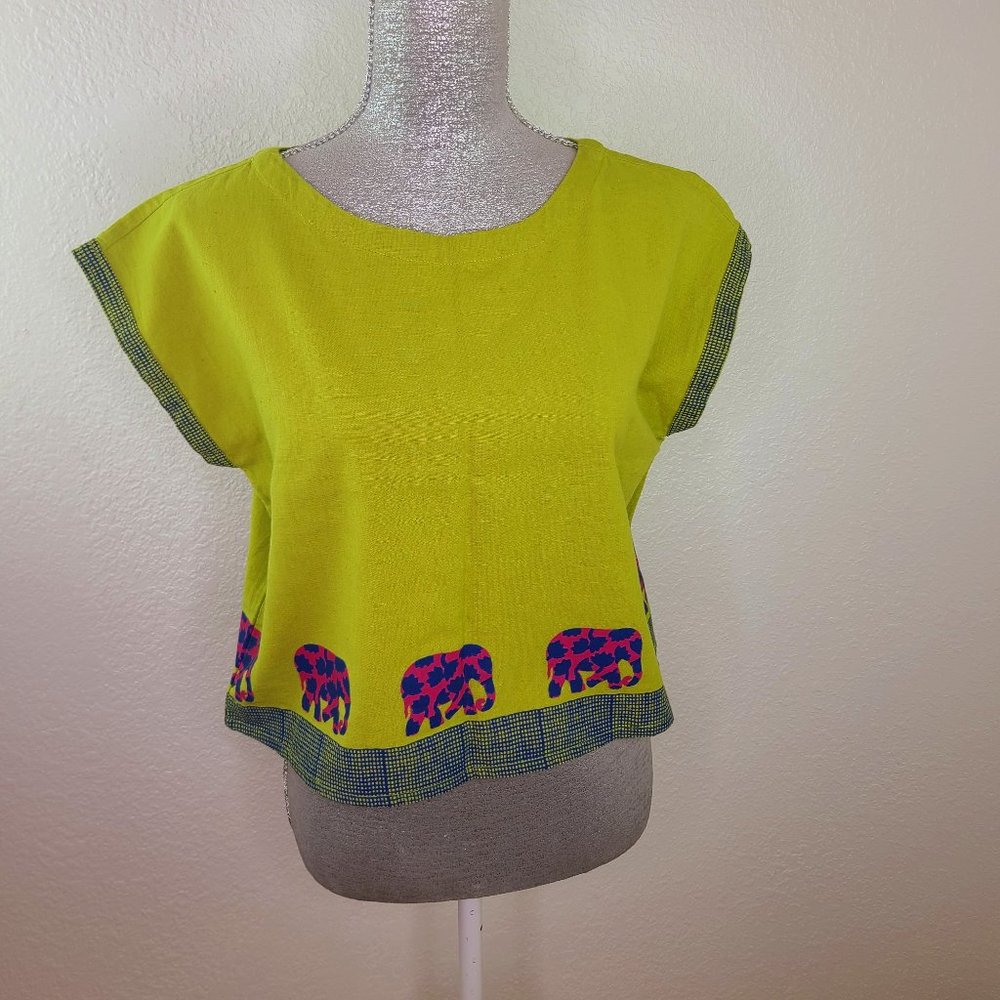 Max Elephant Cropped Summer Top